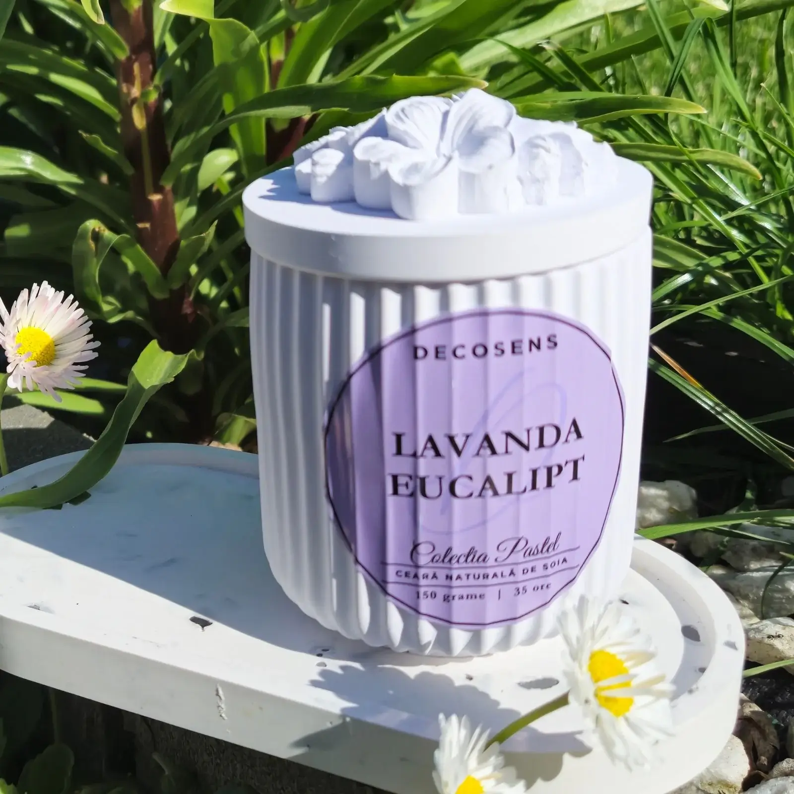 Lumanare parfumata „Lavandă - Eucalipt” Lavanda - Eucalipt - Colectia Pastel - 150 gr. [2]