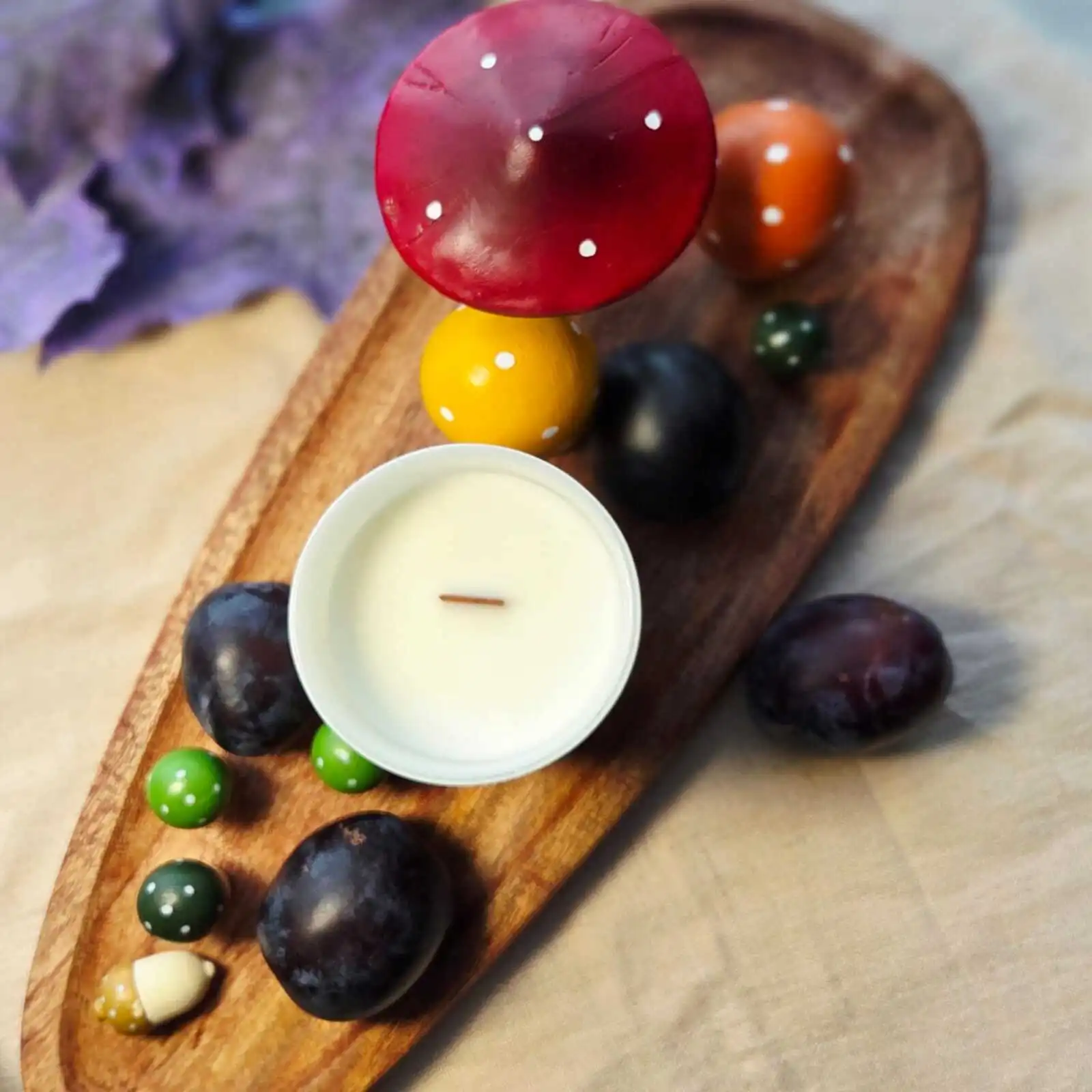 Lumânare parfumată handmade cu prune și rubarbă – Decosens [2]