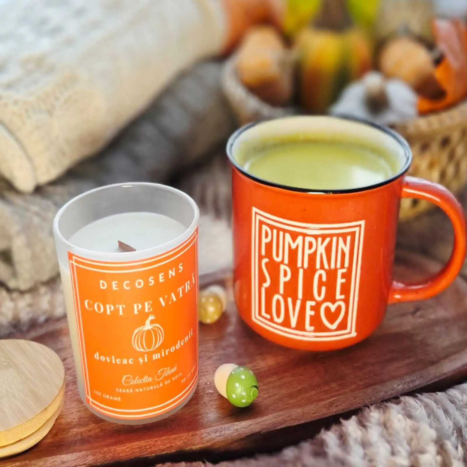 Lumânare parfumată handmade cu dovleac copt și mirodenii calde – Decosens [3]