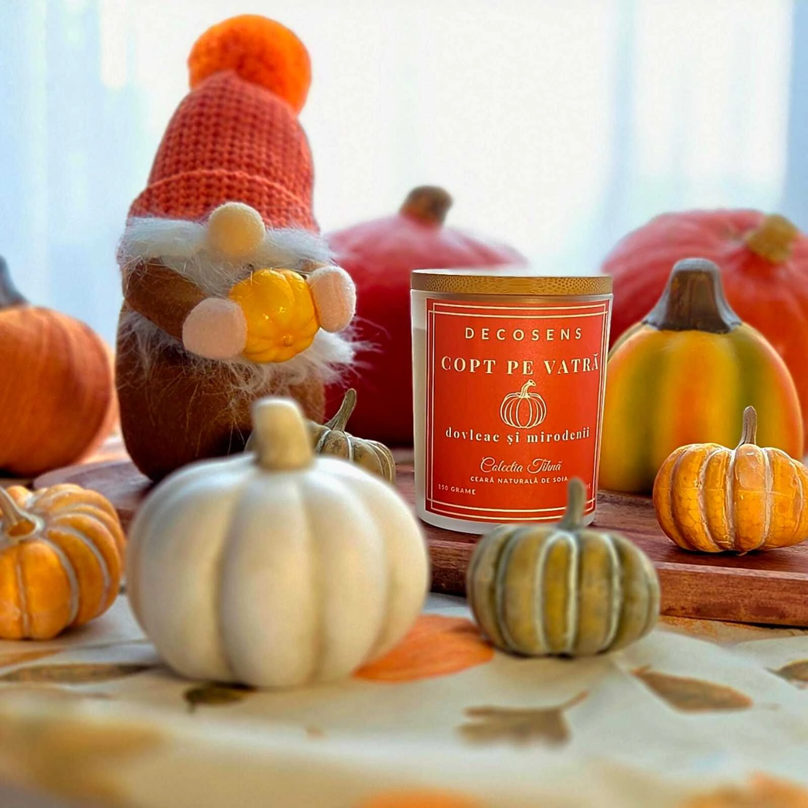 Lumânare parfumată handmade cu dovleac copt și mirodenii calde – Decosens [2]