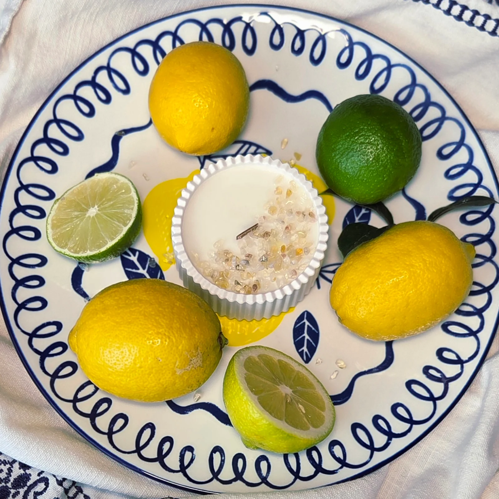 Lumanare parfumata naturala Limone - lamaie - lime - lemongrass - ceai alb - Colectia Senin [3]