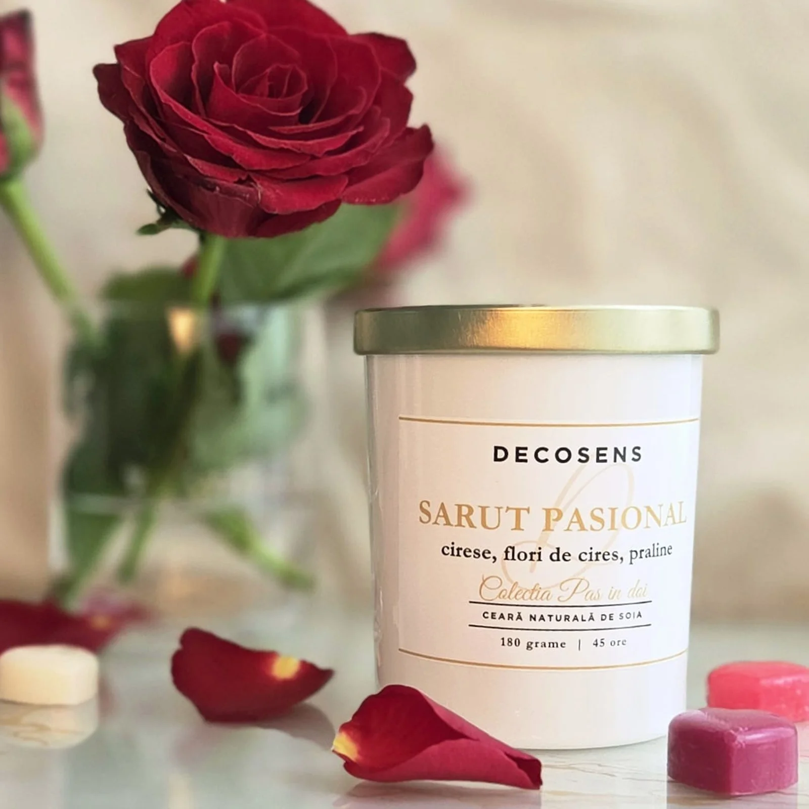 Lumanare parfumata Sarut Pasional – cirese, flori de cires, praline [3]