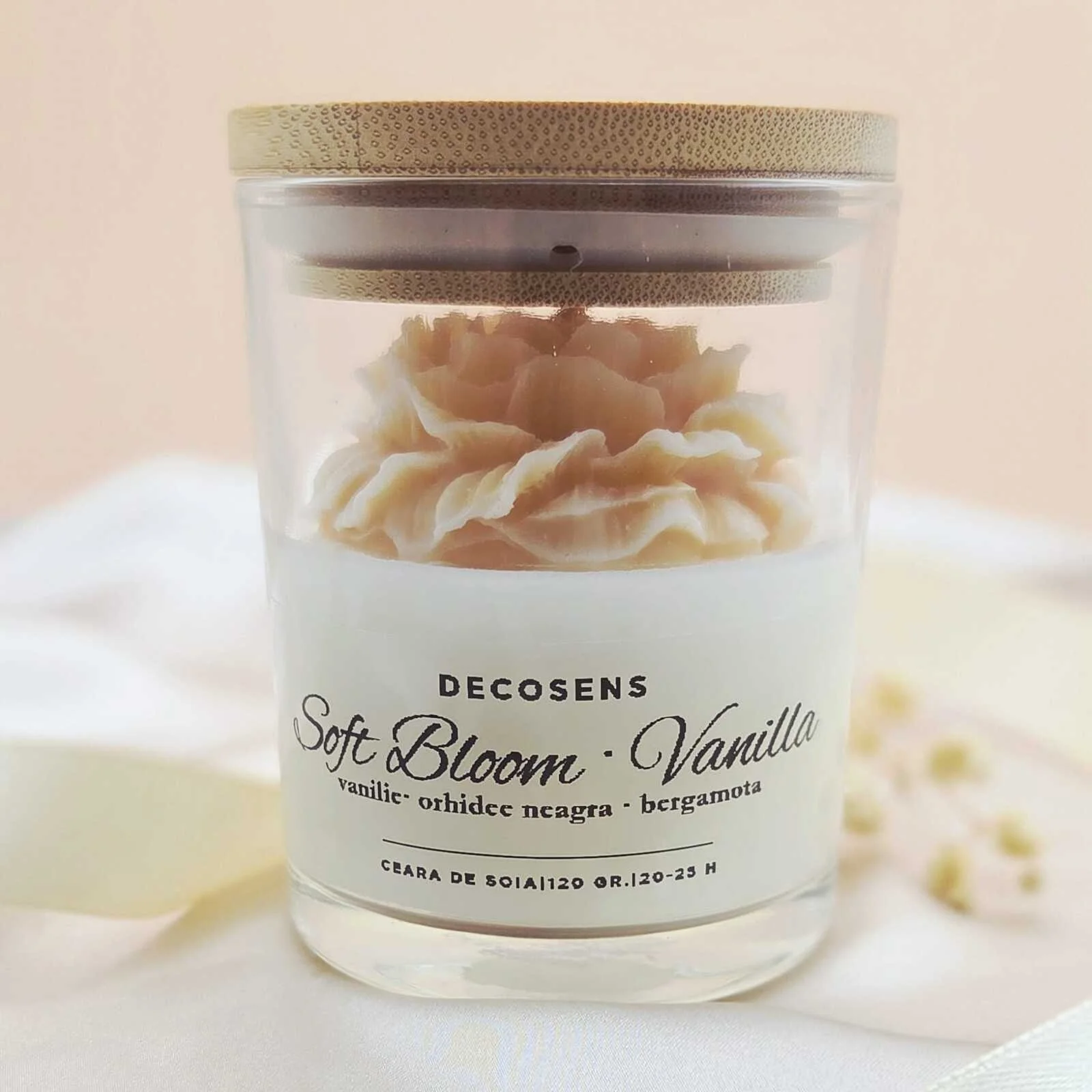 Lumânare parfumată Soft Bloom Vanilla vanilie orhidee neagră Decosens [3]