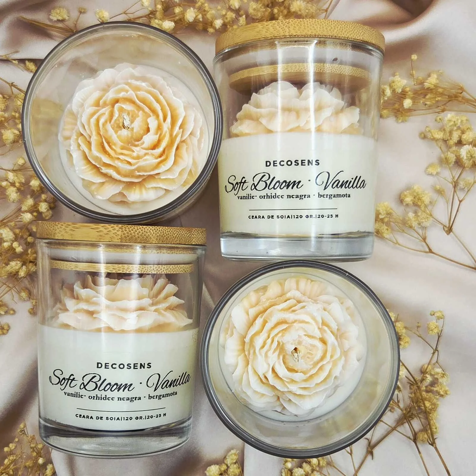 Lumânare parfumată Soft Bloom Vanilla vanilie orhidee neagră Decosens [4]