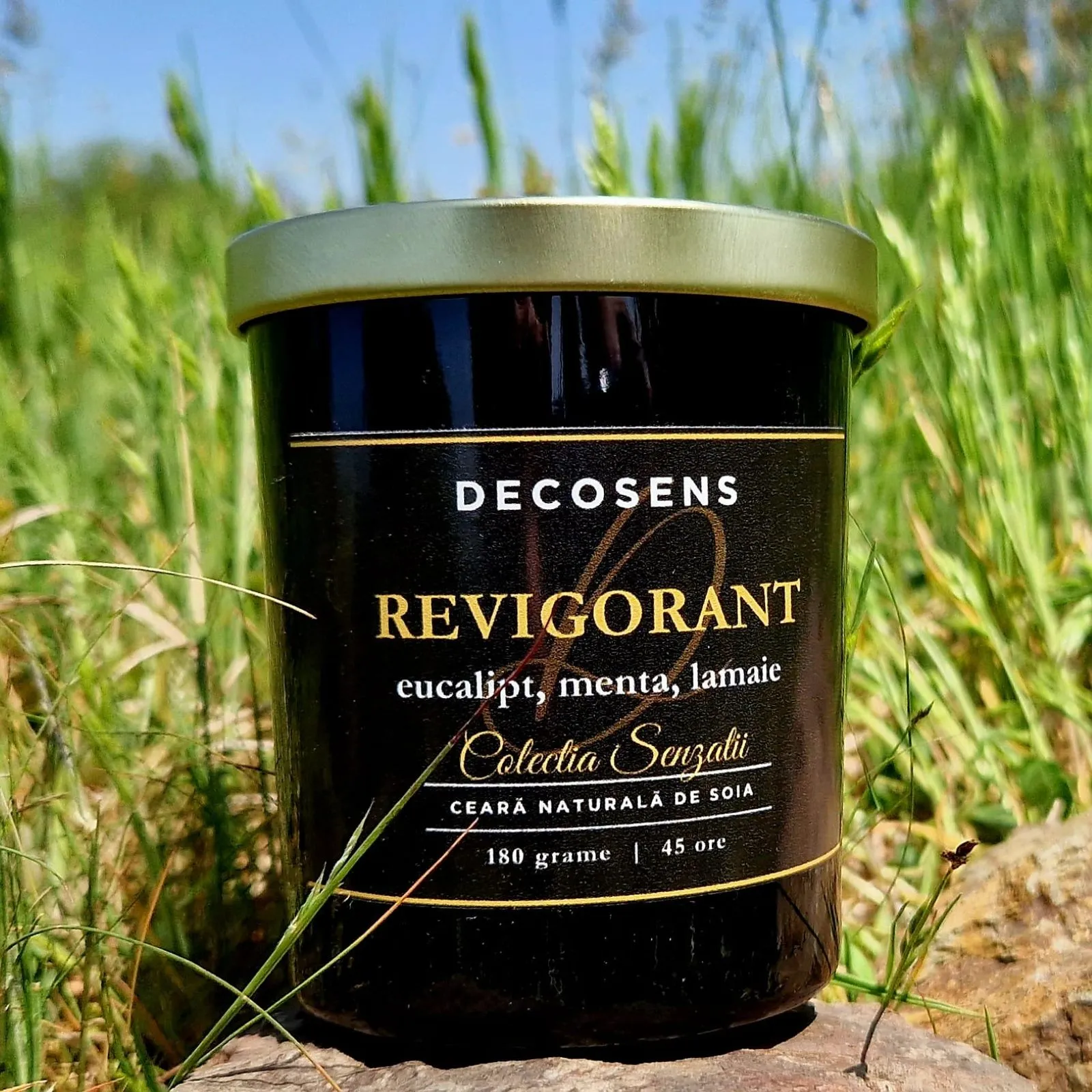 Lumânarea parfumata Revigorant - eucalipt, mentă, lămâie _ Colectia Senzații - 180 gr. [2]