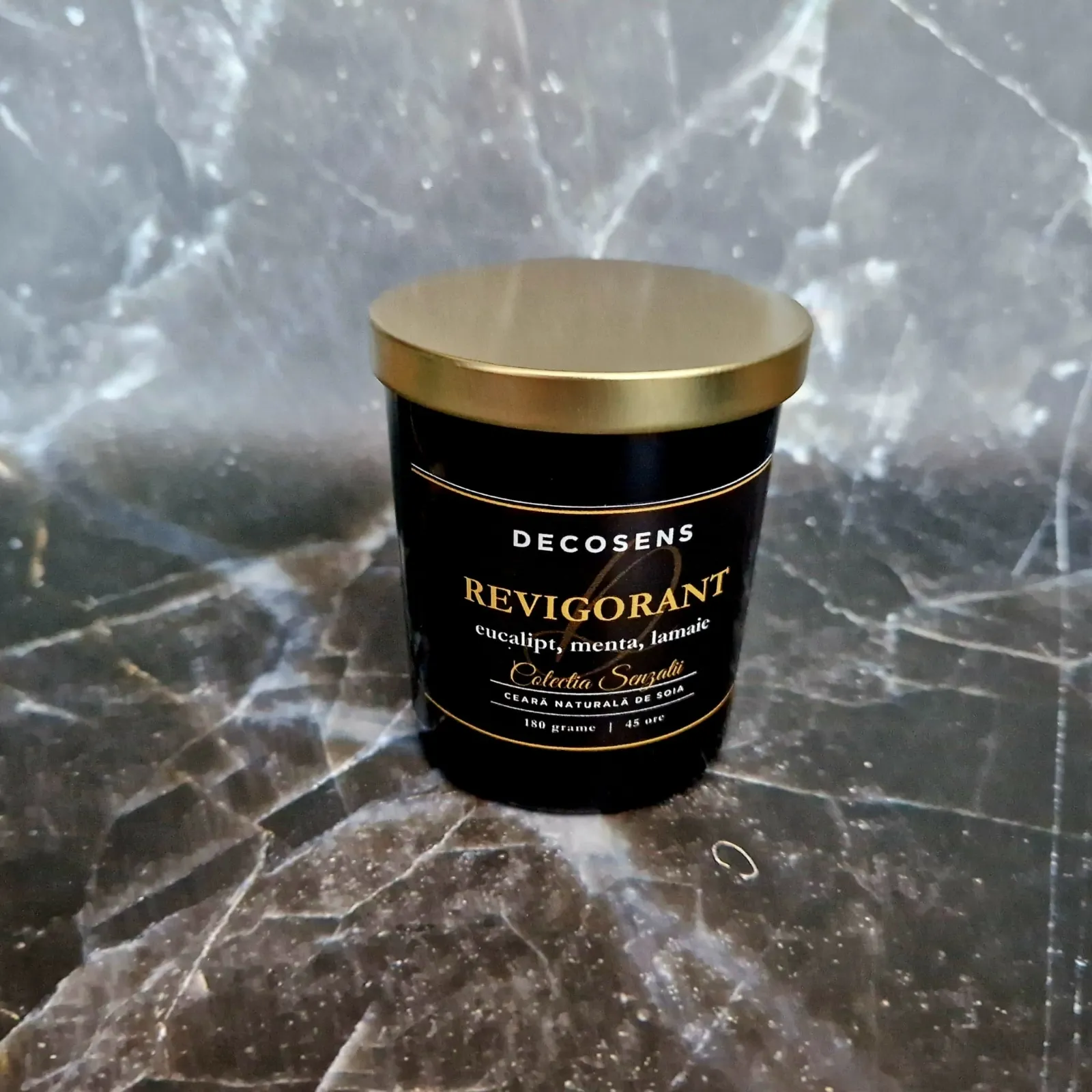 Lumânarea parfumata Revigorant - eucalipt, mentă, lămâie _ Colectia Senzații - 180 gr. [3]