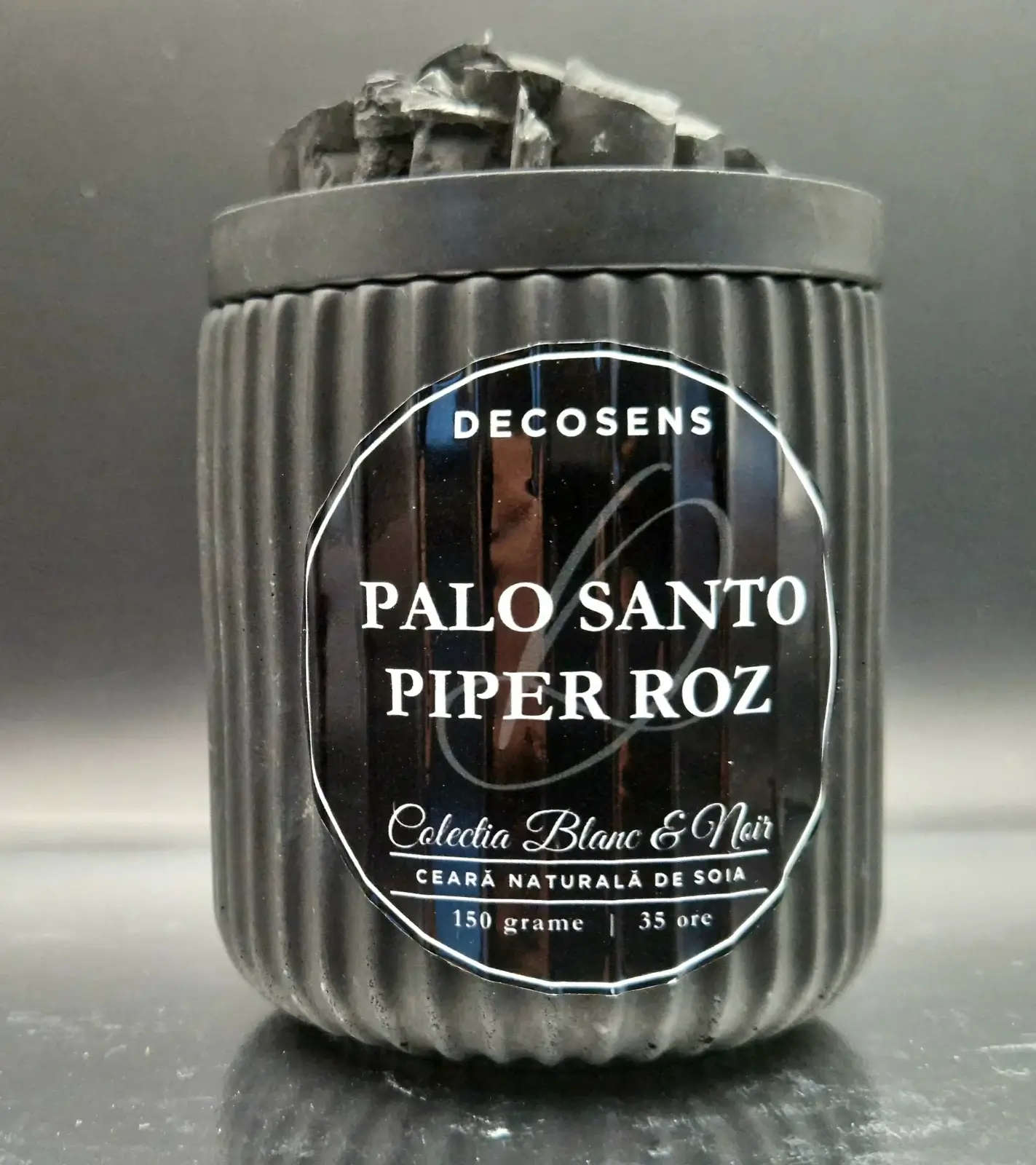 Lumanare parfumata Palo Santo - Piper roz - Colectia Blanc & Noir - 150 gr. [3]