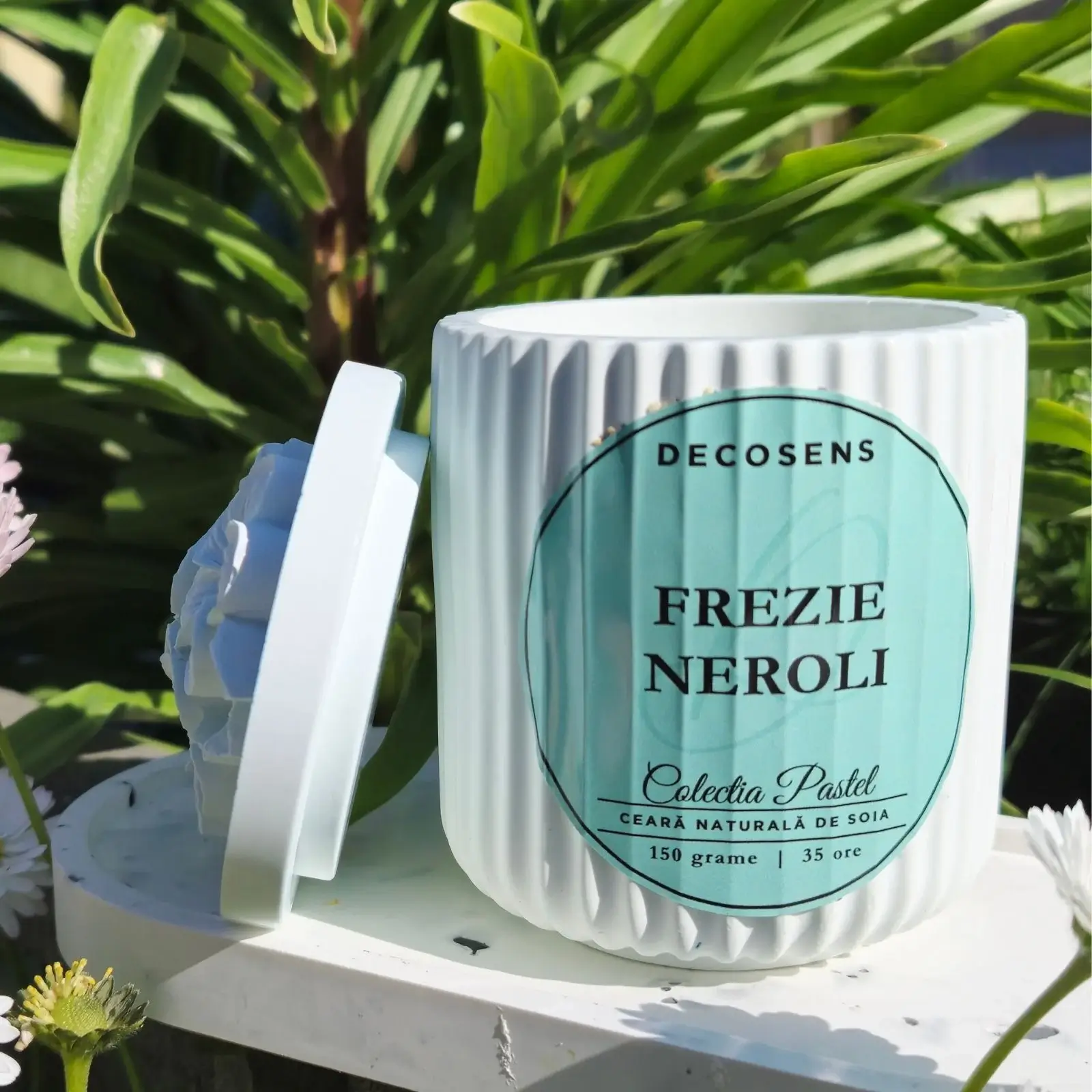 Lumanare parfumata Frezie-Neroli - Colectia Pastel - 150 gr.