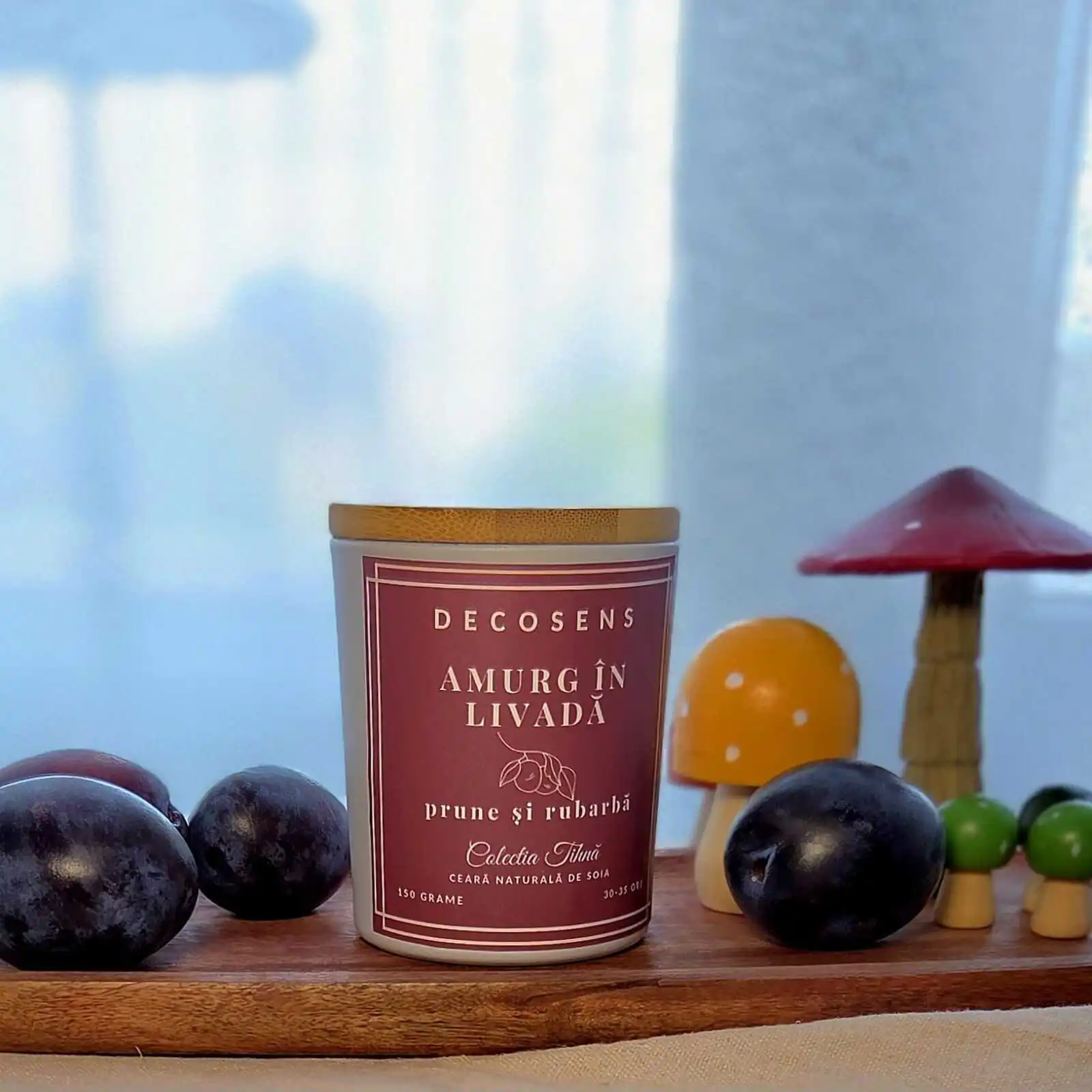 Lumânare parfumată handmade cu prune și rubarbă – Decosens [2]