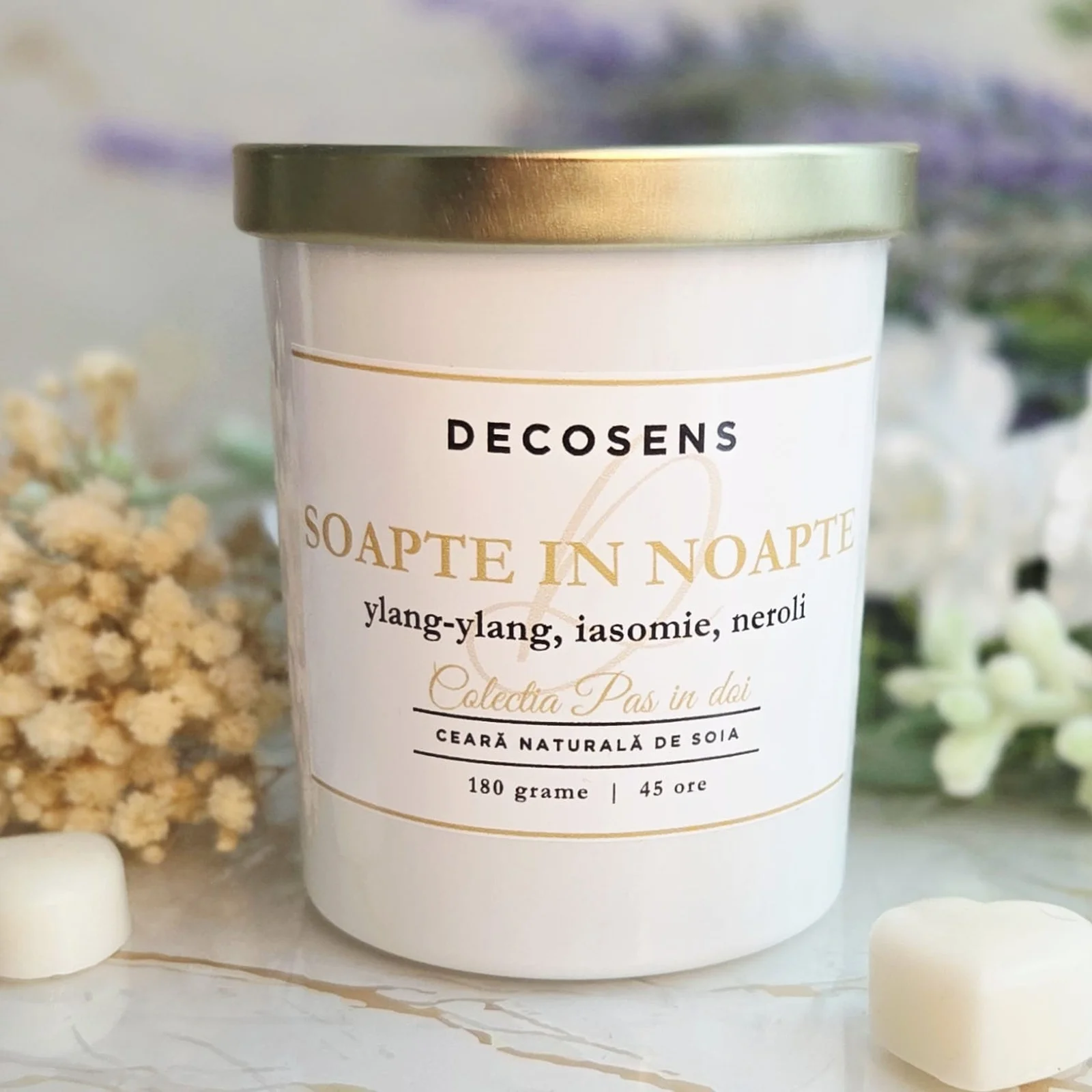 Lumanari Parfumate & Odorizante - Lumanare parfumata Soapte in Noapte – ylang-ylang, iasomie, neroli