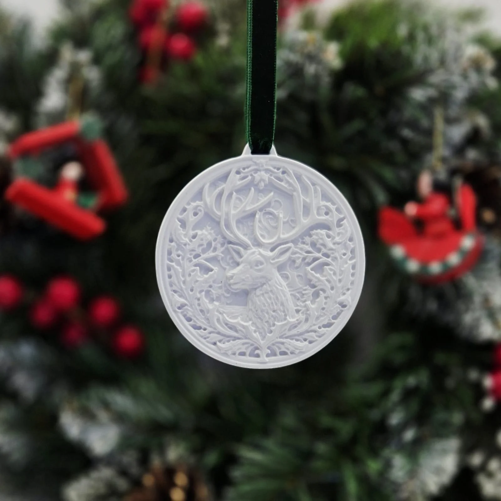 Colecția de Crăciun – Lumânări și odorizante de sărbaroare - Odorizant ceramic Ornament Craciun  Cerb – portocale si mandarine