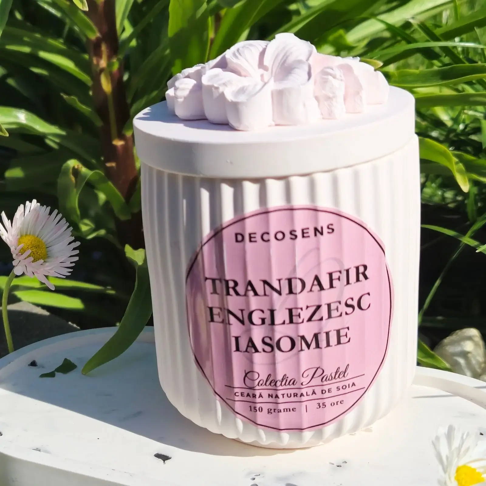 Lumanare parfumata Trandafir englezesc - Iasomie - Colectia Pastel - 150 gr. [0]