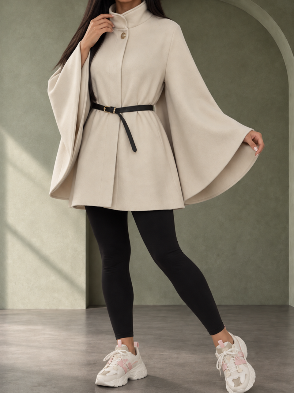pardesiu-dama-capa-light-cream-crem-deschis-curea [2]