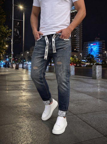 Blugi pentru bărbați - Blugi Slim Fit Dark Blue