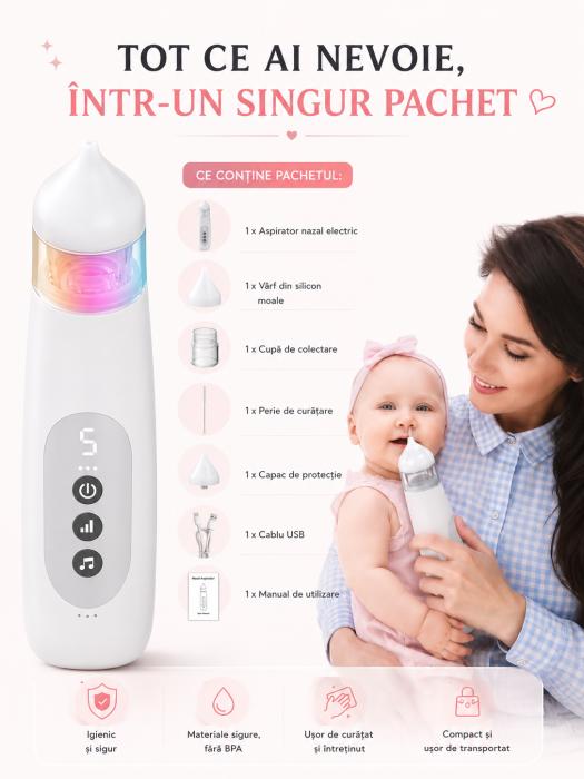 Aspirator nazal electric pentru bebelusi [6]