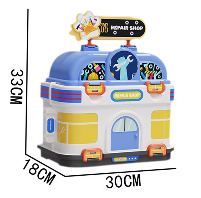 Atelier Mecanic Set 2 în 1 pentru copii, set de joaca pentru copii, trusa reparat, cutie portabilă + banc de lucru, 42 piese, 67.5 cm [5]