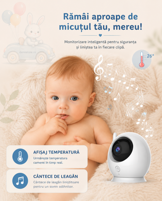 Camera de supraveghere Bebelusi - baby Monitor 4,3 inch HD 2,4G wifi Night Vision [9]