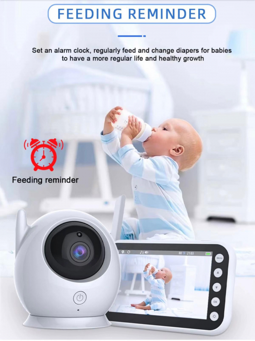 Camera de supraveghere Bebelusi - baby Monitor 4,3 inch HD 2,4G wifi Night Vision [2]
