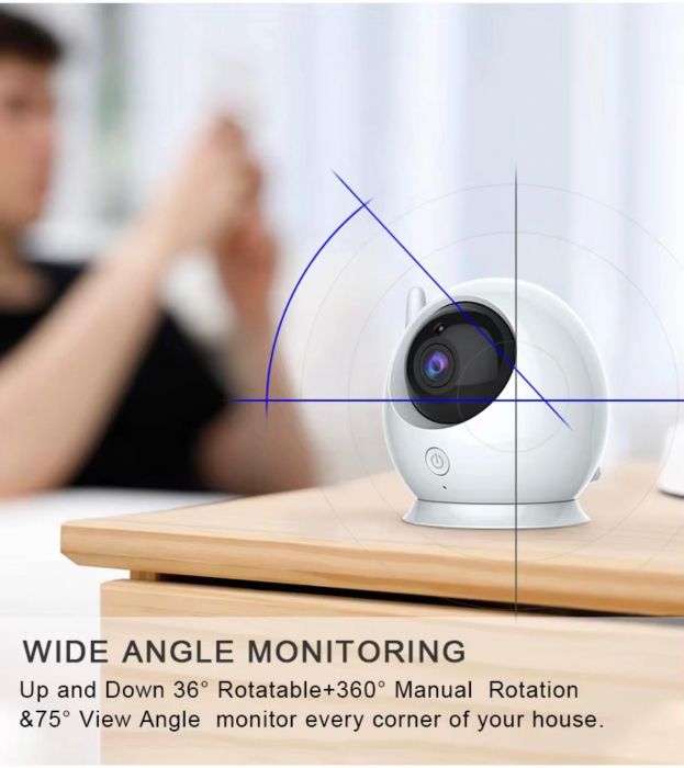 Camera de supraveghere Bebelusi - baby Monitor 4,3 inch HD 2,4G wifi Night Vision [5]