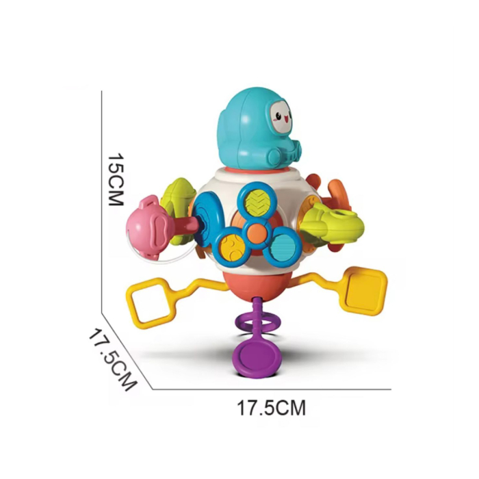 Jucărie Senzorială 8-în-1 pentru Bebeluși | Busy Toy Montessori, Activități Motorii, Rotire | 0+ luni [3]