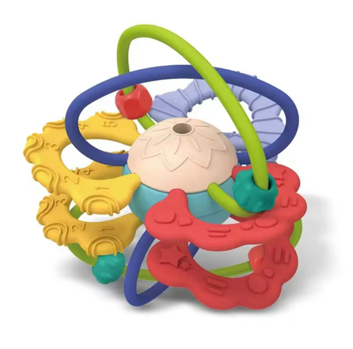 Jucărie Senzorială Zornăitoare pentru Bebeluși | Multi-Texturi, Mânere, Ușor de Prins| 0+ luni [1]