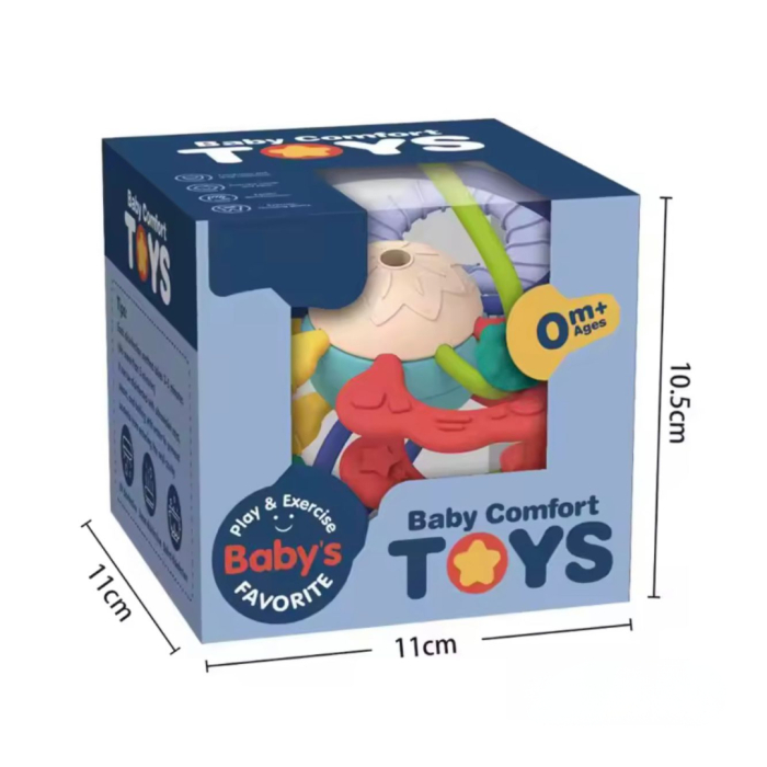 Jucărie Senzorială Zornăitoare pentru Bebeluși | Multi-Texturi, Mânere, Ușor de Prins| 0+ luni [2]