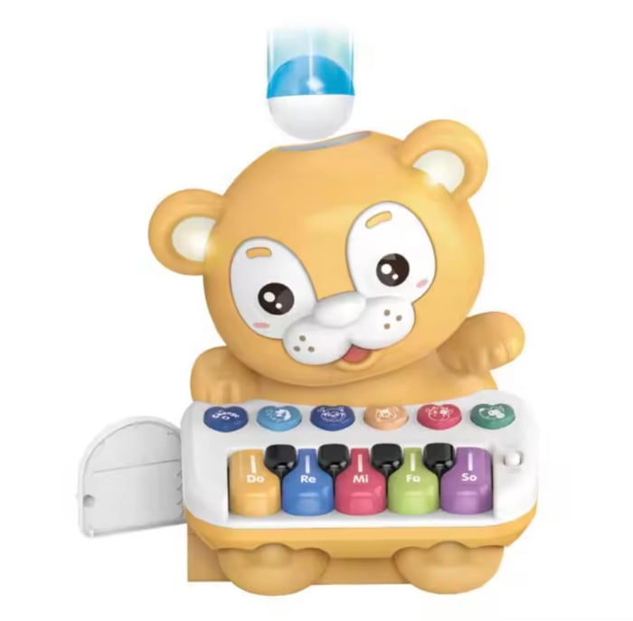 Pian muzical pentru copii în formă de tigru – Lumini, sunete, pian, bile interactive, jucărie educativă 6+ luni [1]