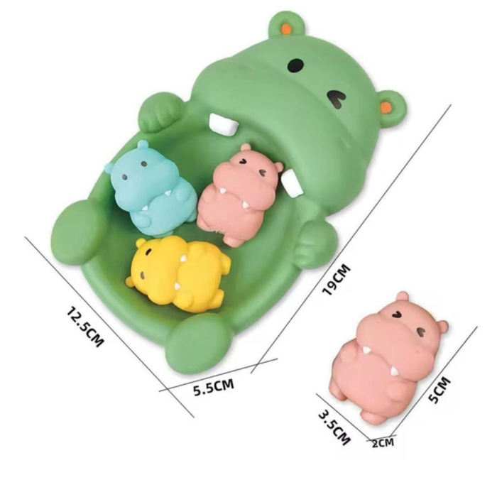 Set de baie hipopotam , jucării de baie pentru copii 18+ luni [2]