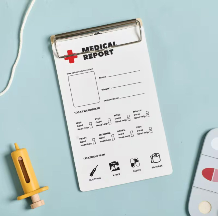 Set doctor, trusa medicala de jucarie din lemn pentru copii cu ursulet, set de joaca [3]