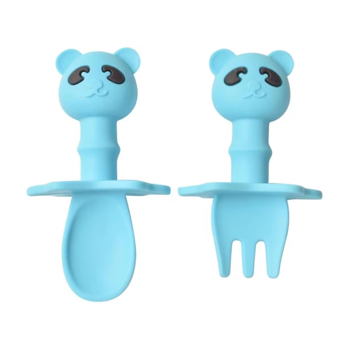 Set tacamuri din silicon alimentar cu lingurita si furculita, pentru diversificare bebelusi 6+ luni [1]