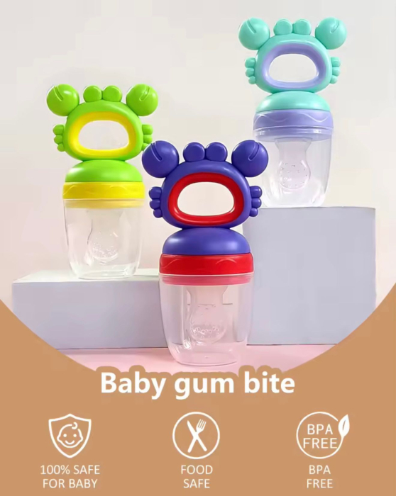 Suzeta pentru Diversificare, Dentitie, pentru Fructe, Piure, Fara BPA, Capac de Protectie, Inchidere Etansa, Usor de Curatat [2]