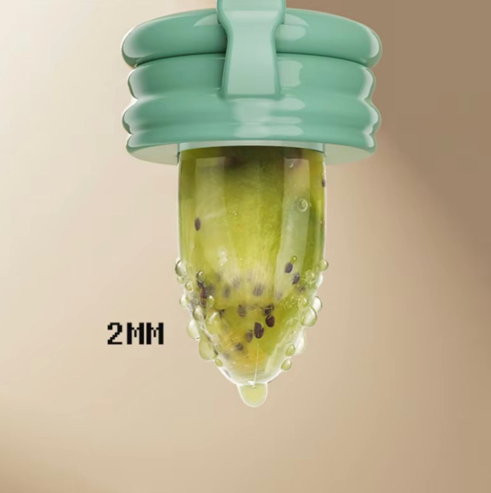 Suzeta pentru Diversificare, Dentitie, pentru Fructe, Piure, Fara BPA, Capac de Protectie, Inchidere Etansa, Usor de Curatat , verde [3]