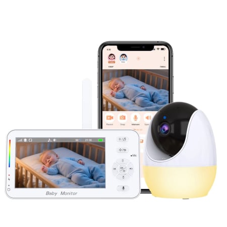 Produse - Camera de supraveghere bebelusi 2 in 1 Baby Monitor 2in1 Wifi 4,3 inch Night Vision cu lampa de veghe incorporata