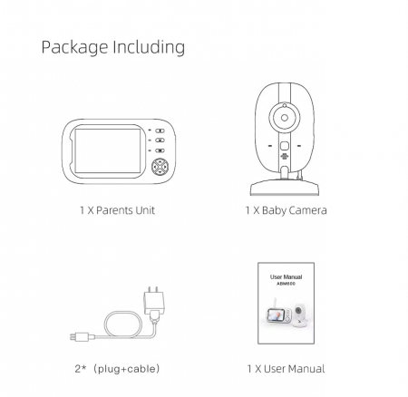 Camera de supraveghere Baby Monitor LCD 3.5 inch cu Night Vision & Funcții Multiple Denn Store [1]
