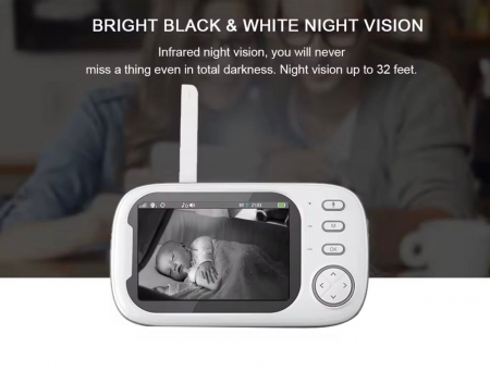 Camera de supraveghere Baby Monitor LCD 3.5 inch cu Night Vision & Funcții Multiple Denn Store [2]