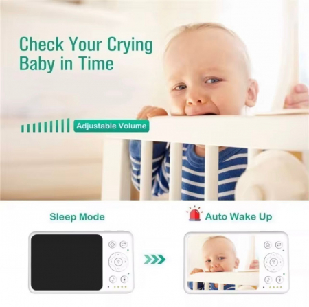 Camera de supraveghere Baby Monitor Wifi LCD de 3,2 inch cu Cameră Rotativă și Funcții Multiple [6]