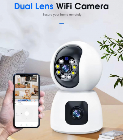 Cameră de Supraveghere WiFi Dual Lens – Siguranță și Control de la Distanță [4]