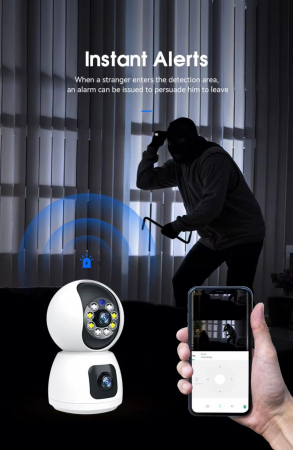 Cameră de Supraveghere WiFi Dual Lens – Siguranță și Control de la Distanță [7]
