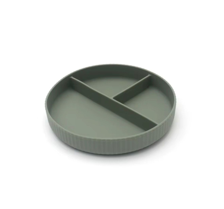 Produse - Farfurie compartimentată  din silicon pentru copii BPA free, 6+ luni, farfurie pentru diversificare