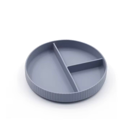 Produse - Farfurie compartimentată  din silicon pentru copii BPA free, 6+ luni, farfurie pentru diversificare