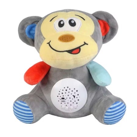 Produse - Jucărie de pluș cu lumină și muzică, Ursulet de plus, Proiecție steluțe, Sunete liniștitoare, 0+ luni Jucărie muzicală moale cu proiector