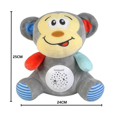 Jucărie de pluș cu lumină și muzică, Ursulet de plus, Proiecție steluțe, Sunete liniștitoare, 0+ luni Jucărie muzicală moale cu proiector [1]