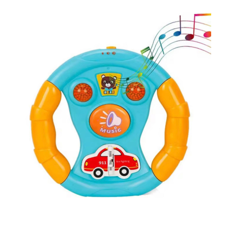 Produse - Jucarie Volan Interactiv Muzical pentru Copii | Sunete animale, Lumini, forme geometrice, Butoane Funcționale 12+ luni