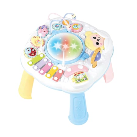 Produse - Masuta activitati bebelusi , centru multifunctional, xilofon, elemente senzoriale, cu lumini si sunete, interactiv si educative