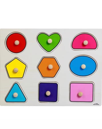 Produse - Puzzle Educativ din Lemn –  forme geometrice