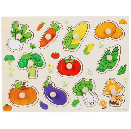 Puzzle - Puzzle Educativ din Lemn – Legume