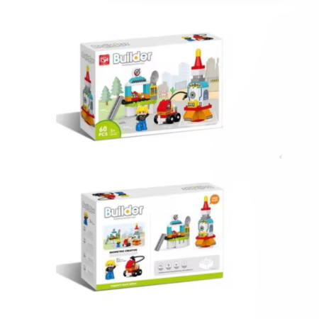 Set Construcție Copii – Rocket Launch Station, 60 piese, cu Rachetă, Vehicul, Figurina Astronaut și Stație Spațială, joc de construit [2]