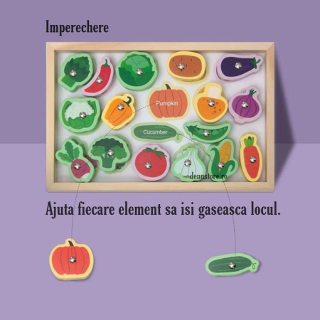Set educativ 3 în 1 Montessori din lemn – pescuit magnetic, activitate de înșirare și sortare Vehicule [1]