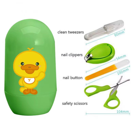 Set pentru ingrijire unghii bebelusi, unghiera, forfecuta, pila si penseta 4 piese [1]