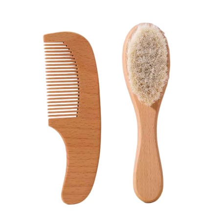 Produse - Set Perie și Pieptene din Lemn pentru Bebeluși